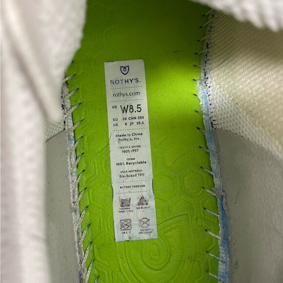 Rothy’s The Lace Up Sneaker in Bright White Size 8.5 - Picture 13 of 16